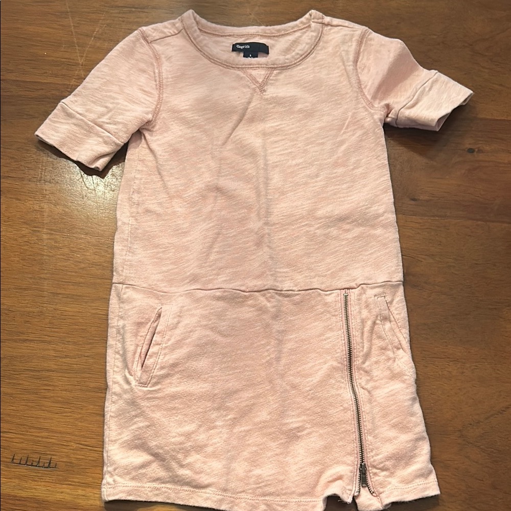 Gap pink short sleeve cotton dress